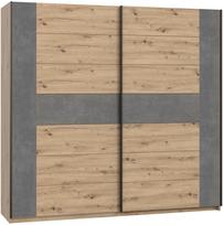 Spinta Forte Chanton BLQS928E1-C964, ąžuolo/pilka, 61.2 cm x 220 cm x 209.7 cm