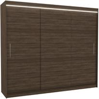 Spinta ADRK Antos LED, tamsiai ruda, 250 cm x 58 cm x 215 cm