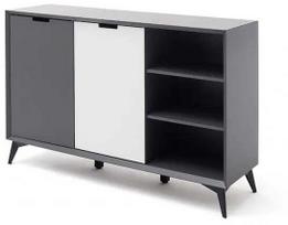 Komoda MC Akcent Netanja 48416GW2, balta/pilka, 40 cm x 137 cm x 92 cm