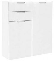 Komoda Forte Sienna SNNK421-V29, balta, 34.4 cm x 110.1 cm x 120.1 cm