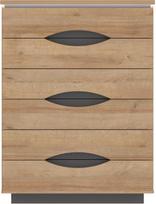Komoda Forte UBNK411B-M530, ruda/pilka, 41.8 cm x 81.4 cm x 108.2 cm