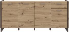 Komoda Forte OSTK243-C822, pilka/rusva, 41.3 cm x 186.5 cm x 86.1 cm