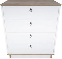 Komoda Kalune Design Sahra 875ZNA4562, balta/riešuto, 72 cm x 42 cm x 83.1 cm