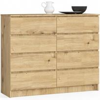 artisan 99 - Komoda Akord K120 8SZ CLP, ąžuolo/šviesiai ruda, 40 cm x 120 cm x 99 cm - 1 nuotrauka