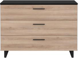 Komoda Forte SRBK211-C865, ruda/juoda, 41.3 cm x 120 cm x 85.5 cm