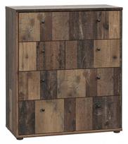 Komoda Forte Tempra T2KK212-H51, tamsaus ąžuolo, 35 cm x 85 cm x 74 cm