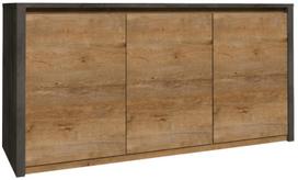 Komoda Gala Meble Montana K3D, ruda/pilka, 43 cm x 130 cm x 80 cm