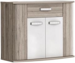 Komoda Forte Rondino RDIK221-T30, ąžuolo/balta, 43 cm x 99.7 cm x 81.5 cm