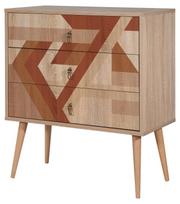 Komoda Kalune Design City Flow, įvairių spalvų, 40 cm x 80 cm x 89 cm
