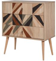 Komoda Kalune Design City Triangle, įvairių spalvų, 40 cm x 80 cm x 89 cm