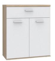 Komoda Forte Winnie WNK431-C804, ąžuolo/balta, 35 cm x 80 cm x 93 cm