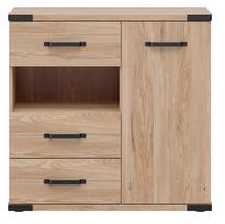Komoda Lara S463-KOM1D3S-JBE, ruda, 90 cm x 40 cm x 88 cm