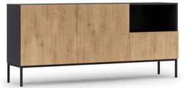 Komoda Lanzzi SF-LAN-A-KOM180, ruda/juoda, 40 cm x 180 cm x 80 cm