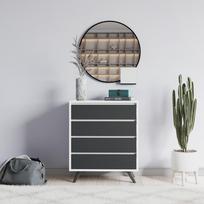 Komoda Kalune Design Suvera 811MDD3436, antracito/balta, 40 cm x 70 cm x 86 cm