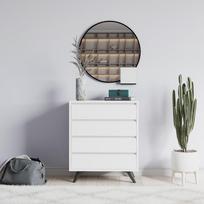 Komoda Kalune Design Suvera 811MDD3435, balta, 40 cm x 70 cm x 86 cm