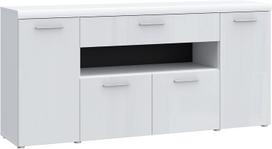 Komoda Forte HLXK241-J18, balta, 41.3 cm x 179.4 cm x 85 cm
