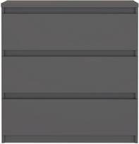 Komoda Forte Chelsea CHLK23-U27S, pilka, 42.2 cm x 77.2 cm x 79.9 cm
