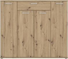 Komoda Forte RPSK341-D78, rusva, 139.3 cm x 34.1 cm x 120.7 cm