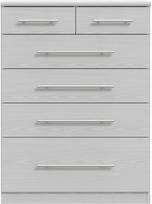 Komoda Forte PRUK222-D125, šviesiai pilka, 69.9 cm x 41.6 cm x 95 cm
