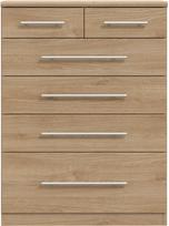 Komoda Forte PRUK222-D127, rusva, 69.9 cm x 41.6 cm x 95 cm