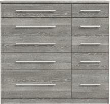 Komoda Forte PRUK221L-D128, pilka, 99.9 cm x 41.6 cm x 95 cm