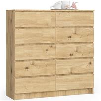 Komoda Akord Furniture Factory K120 94036010, ruda, 40 cm x 120 cm x 121 cm