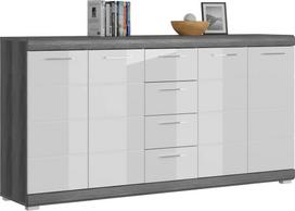 Komoda MC Akcent Scout X06B2905, balta/pilka, 165 cm x 37 cm x 85 cm