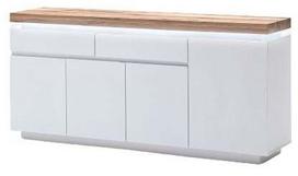 Komoda MCakcent Romina 4D/2SZ, balta, 40 cm x 175 cm x 81 cm
