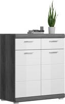 Komoda MC Akcent Scout, balta/pilka, 90 cm x 37 cm x 96 cm