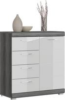 Komoda MC Akcent Scout, balta/pilka, 80 cm x 37 cm x 85 cm
