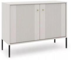 Komoda Iseo IS02, balta/juoda, 104.5 cm x 39 cm x 79 cm