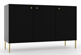 Komoda ADRK Tili 3D, juoda, 40.8 cm x 124.5 cm x 58.9 cm