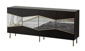 Komoda Kalune Design Nice, juoda/pilka, 40 cm x 180 cm x 08 cm