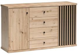 Komoda Cali C4, medžio/šviesiai ruda, 142.10 cm x 40.6 cm x 85.4 cm