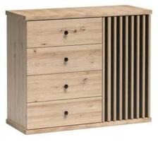 Komoda Cali C5, šviesiai ruda, 101.6 cm x 40.6 cm x 85.4 cm