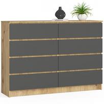 artisan 99 - Komoda Akord K140, ąžuolo/pilka, 40 cm x 138 cm x 99 cm - 1 nuotrauka