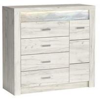 Komoda Indianapolis I17, balta, 108.5 cm x 42 cm x 104 cm