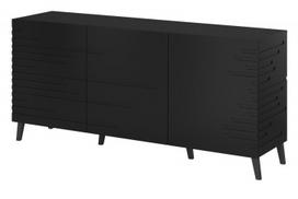 Komoda Cama Meble Nova, juoda, 155 cm x 40 cm x 72 cm