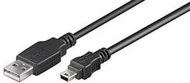 Goobay USB 2.0 Hi-Speed cable USB 2.0 male (type A), USB 2.0 mini male (type B, 5-pin), 1.5 m, Juodas