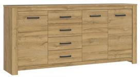 Komoda Forte Havanna HVNK341-D67, ąžuolo, 42.2 cm x 206 cm x 95.7 cm