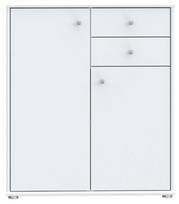 Komoda Forte Tempra 2 T2KK50-120, balta, 35 cm x 74 cm x 86 cm