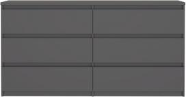Komoda Forte Chelsea CHLK26-U27S, pilka, 42.2 cm x 154 cm x 79.9 cm