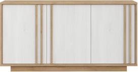 Komoda Forte SNOK231-M691, ruda/balta, 42 cm x 169.2 cm x 87 cm
