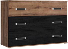 Komoda Forte Dolce, juoda/ruda, 120 cm x 42 cm x 83 cm