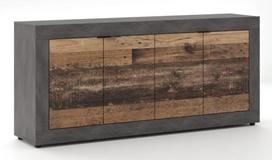 Komoda Lunea Matera, tamsiai ruda, 180 cm x 41.7 cm x 86 cm