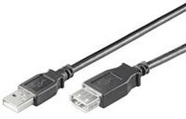 Goobay USB 2.0 Hi-Speed extension cable USB 2.0 male (type A), USB 2.0 female (type A), 3 m, Juodas