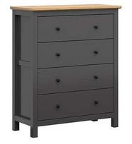 Komoda Hesen S515-KOM4S/12/10-GF/DASN, ąžuolo/grafito, 101 cm x 44 cm x 120 cm