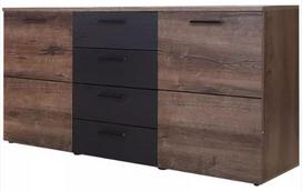 Komoda Forte Durango DRGK231-L41, tamsiai pilka/tamsaus ąžuolo, 42 cm x 150 cm x 81 cm