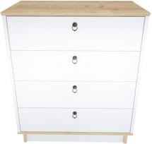 Komoda Kalune Design Sahra 875ZNA4563, ąžuolo/balta/smėlio, 72 cm x 42 cm x 83.1 cm