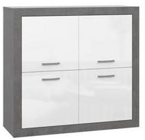 Komoda Forte Trebbia BCCK321-C272, balta/pilka, 41 cm x 113 cm x 107.5 cm